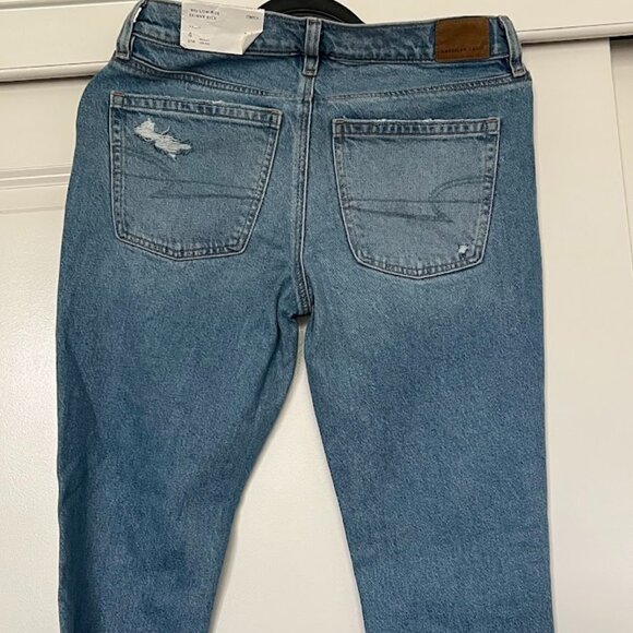 NWT American Eagle 90s Low Rise Skinny Kick Stretch Boot Cut Jeans 4, 27W NEW - Picture 7 of 14